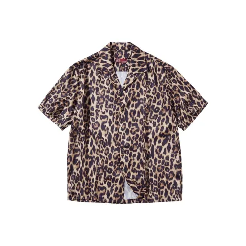 NUCLEAR EXPLOSION Леопардовый принт [Пожалуйста обратитесь к таблице размеров] Мужские рубашки