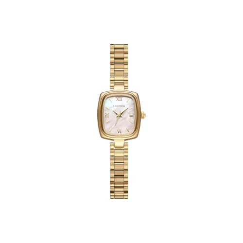 LANZOOM Кварцевый механизм ремешок из нержавеющей стали женские часы розовый циферблат