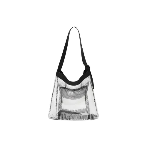 PabePabe Полиэстер Тоут Сумка Сумка для покупок Сумка через плечо Стандартная Женская Черная и Белая