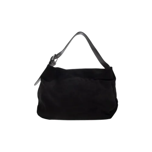 Vivienne Westwood Suede Shoulder Bag Large Women's Black Вивьен Вествуд Замша Плечевая Сумка Большая Женская Черная