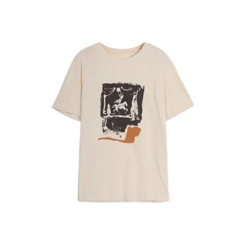 SETIROM Бежевый Абрикос Женские T-рубашки