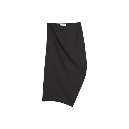 Lanvin SS25 Повседневный Длинный Юбка Женские Темно-коричневый