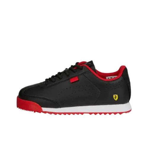 Scuderia Ferrari X PUMA Roma Via Little Kid Низкие кроссовки для тренировок Детские Черный Красный Белый Подростки