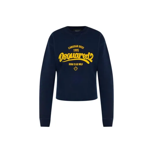 DSQUARED 2 Морской Синий Женский Свитшот