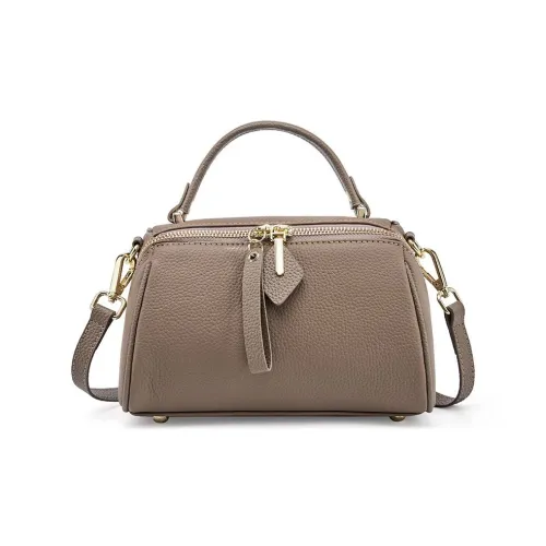 DIFFERENT FACES Твердая коровья кожа Подушка Сумка через плечо Женская Сумка слоновая серый