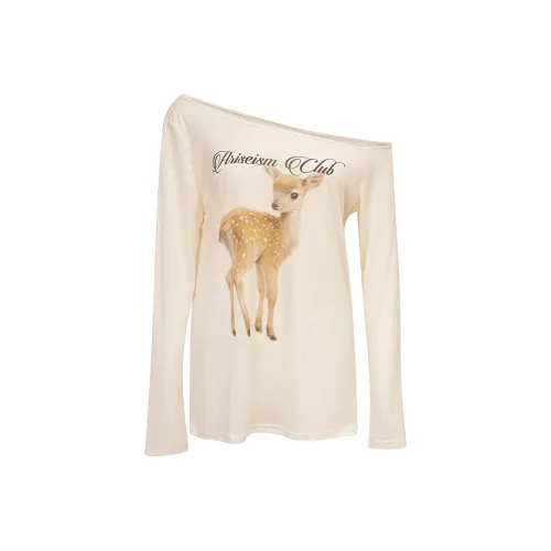 Ariseism Асимметричный топ с прозрачным плечом длинный рукав рубашка для женщин осенний свободный крой топ для женщин