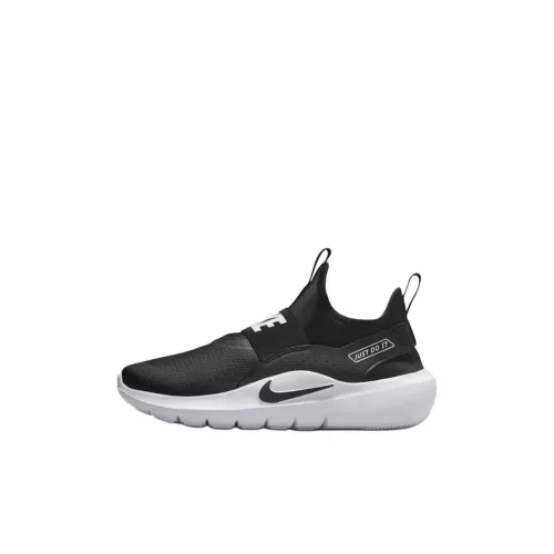 Nike Flex Runner 4 Low Топ Детские Беговые Кроссовки Черный Белый Унисекс