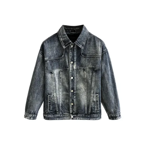 YGQPZHZ Синий Мужской Джинсовые куртки