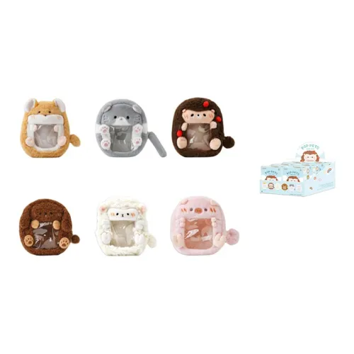 POP MART POP PETS WOW Сумка Слепые Коробки Один Mystery Коробка Полная Коробка 6 Упаковок
