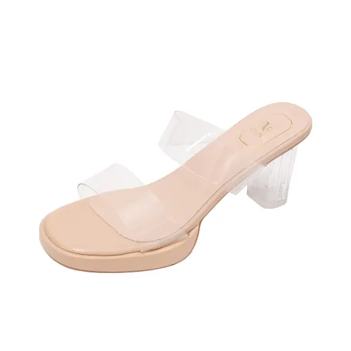 Dawei's House Резиновые Аbrasion-Resistant Слипоны Женские Абрикос Коробка