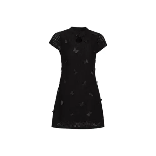 HDFULERN Короткое платье с короткими рукавами женское