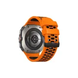 Оранжевый Черный/Дышащий Двухцветный Кремниевый Ремешок, Высокое Качество