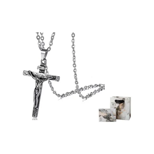 BAIJUAN Титановые стальные ожерелья унисекс серебряные