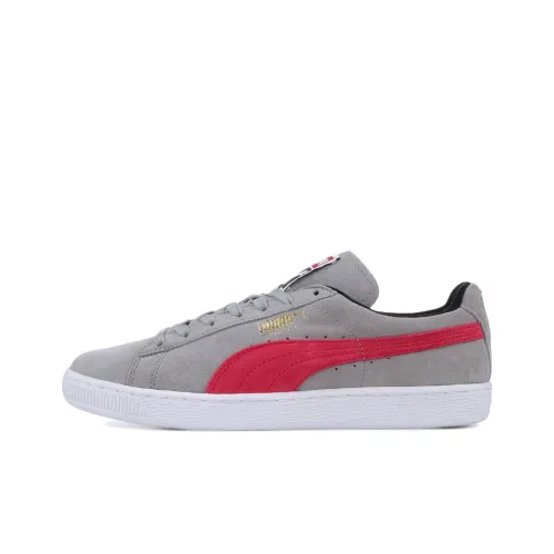 PUMA Suede Classic Скейтборд Кроссовки Женские Серый Красный