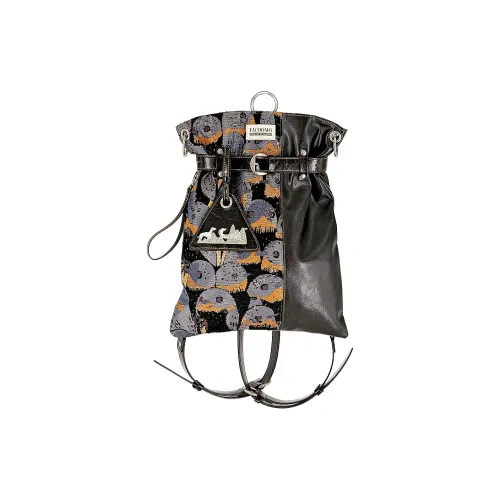 Great Dog and Black Horse Ткань Рюкзак Большой Женские Ласточка Синий