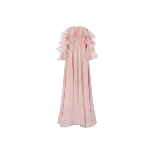 Giambattista Vall Розовый Женские Длинные Платья с Рукавами
