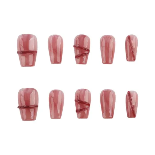 YIYIHE Нежно-розовый Refined Elegant MID Длина Укороченный Короткий Квадрат Круглый Розовый Смузи