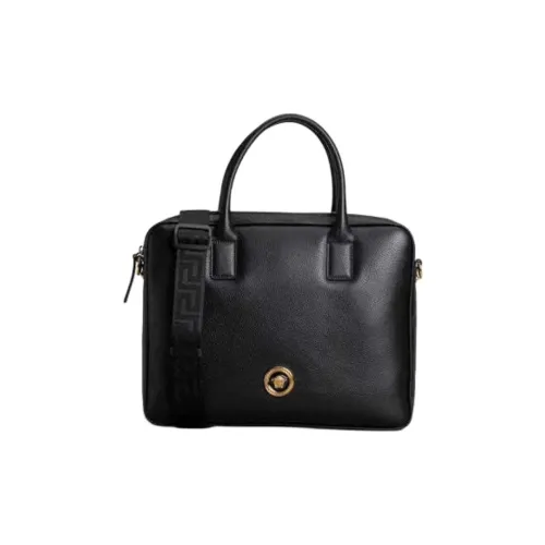 VERSACE Сумка из коровьей кожи Мужская Черная