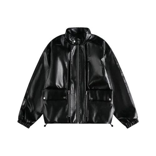 PGKZ Черный Женский Кожаный Куртка