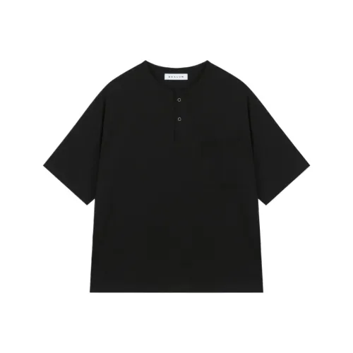 BESLOW Свободный крой Henley V-образный вырез Рубашка Рубашка Мужская