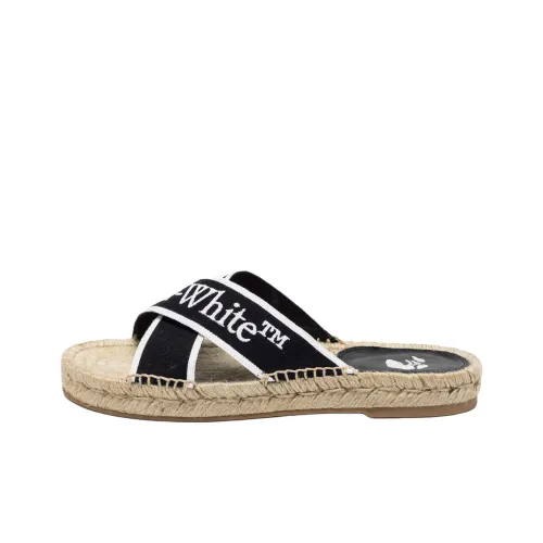 Off Белый Резиновая подошва Тихий Слипоны Женские Черный