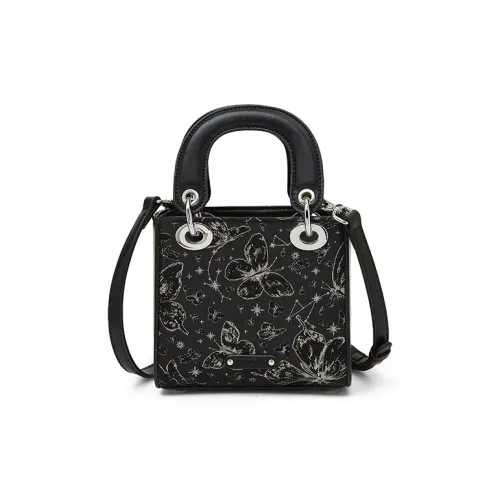 Old Man's Head Ткань Сумка Женская Черная Розовая