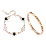 Романтическая коллекция "Четырехлистный клевер" (черный и белый)