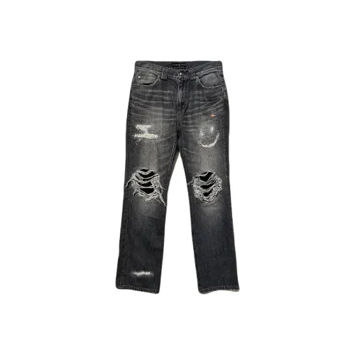 ROARGUNS 12oz CRASH Деним Улыбка DAMAGE Ангел CROSSGUN Джинсы Унисекс
