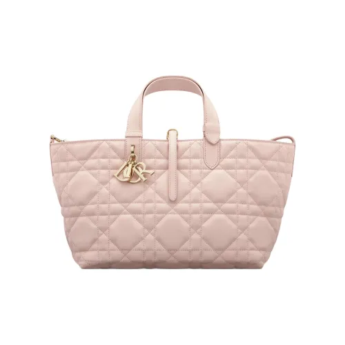 DIOR Toujours Коровья кожа Тоут Сумка Сумка для покупок Сумка среднего размера Женская Румяный розовый