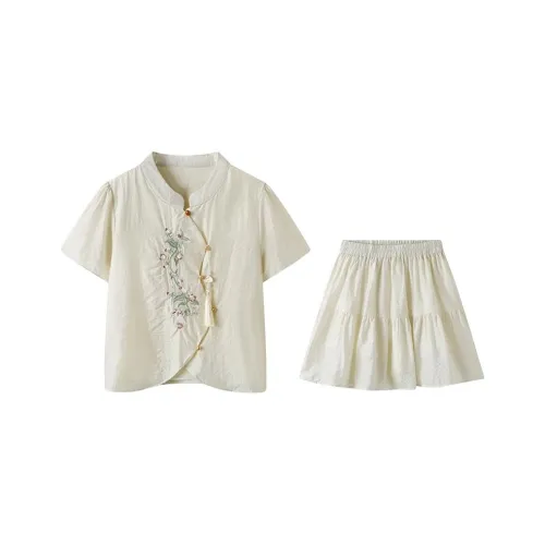 ABBY GODDESS Экрю Женские Комплекты с Юбкой