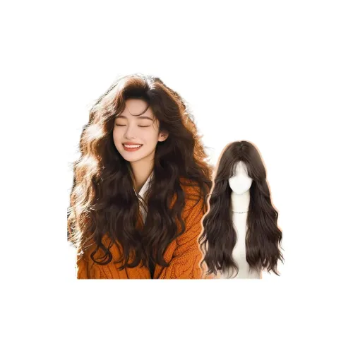 Sweet Pillow House Перука Женская Длинная Кудрявая Яйца Ролики Малыш Разделение Натуральный Полный Набор для Головы Высокотемпературная Пряжа