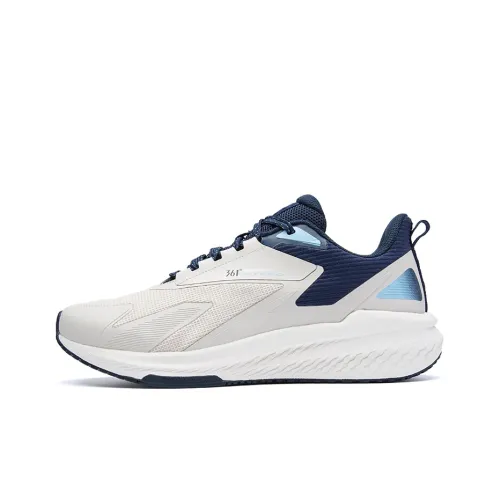361° Амортизация Износостойкие Низкие Кроссовки для Бега Мужские Овсяное Молоко Синий