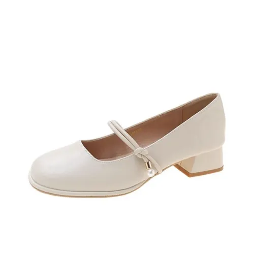 Xingdiman Mary Jane Shoes Женские Ecru