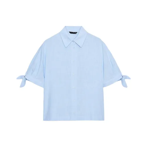 ZARA Светло-синие женские рубашки