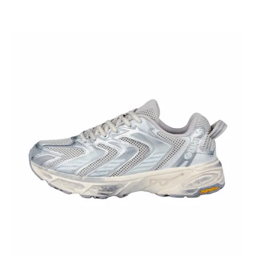 JNDO Амортизаторы Slip-Resistant Abrasion-Resistant Низкий Топ Повседневные Беговые кроссовки Унисекс HARBIN Серебряный