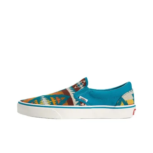 Все Nations x Vans Classic Slip On Скейтборд Кроссовки Унисекс Бирюзовый Синий