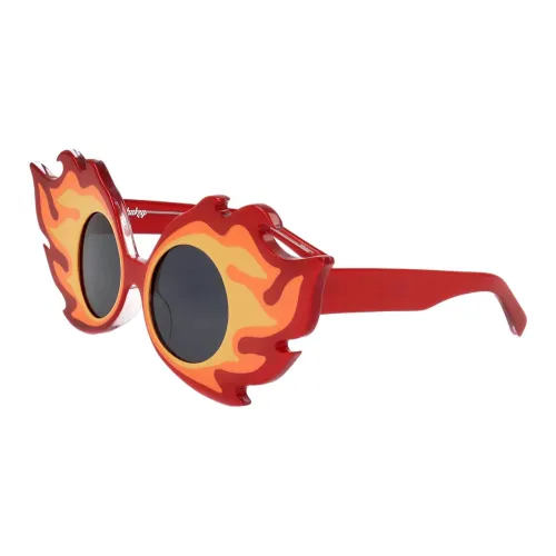 Linda Farrow Ацетат Нерегулярная форма Солнцезащитные очки Женские Красный