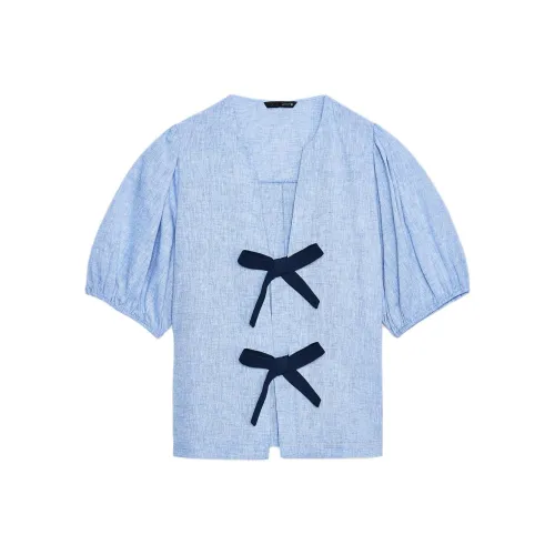 ZARA Синие Женские Рубашки