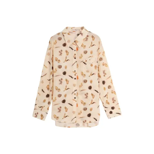 SETIROM Светлый хаки Женские рубашки