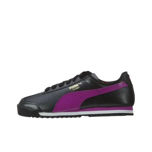 PUMA Roma Basic Low Top Kids Lifestyle Shoes Black Purple Teenagers PUMA Roma Базовый Низкий Топ Kids Lifestyle Shoes Черный Фиолетовый Подростки