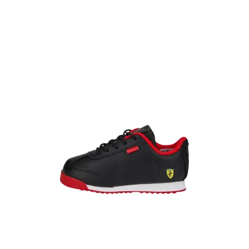 Scuderia Ferrari X PUMA ROMA Низкий Топ Обувь для малышей Черный Красный Белый Младенец и Малыш