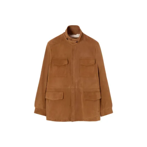 Loro Piana Llama Цвет Мужские Кожаные Куртки