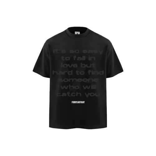 FOR FEAR THAT Черный Унисекс Футболки