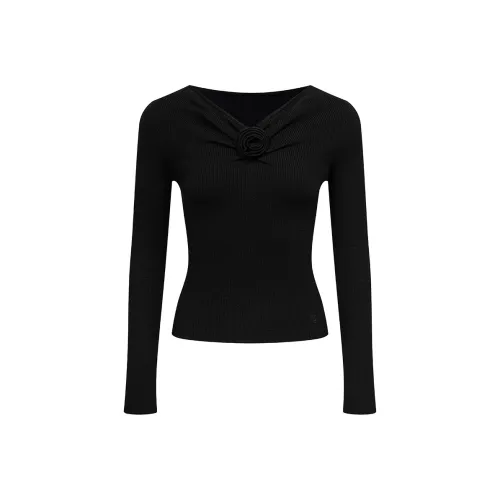 Ariseism Off The Shoulder Розовый Свитер Женский AUTUMN Slim Fit Топ Женский