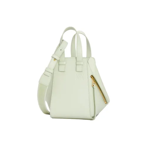 LOEWE Hammock Сатин Коровья кожа Через плечо Сумка Сумка через плечо Женская Весенний Нефритовый