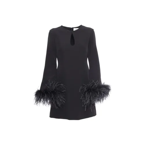 PAROSH Длинное платье с длинными рукавами женское черное