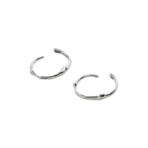 Monica Vinader 14K Белое золото серьги женский серебряный