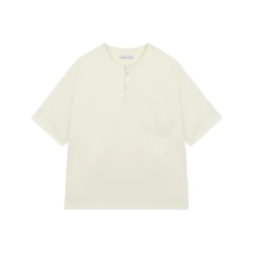 BESLOW Свободный крой Henley V-образный вырез Рубашка Рубашка Мужская