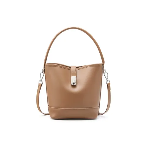 DIFFERENT FACES Коровья кожа Ведрообразная сумка Женская Светло-коричневая