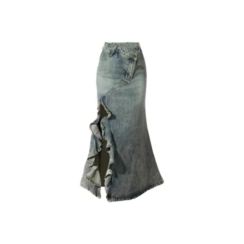 ABBY GODDESS Деним Длинная Юбка Женская